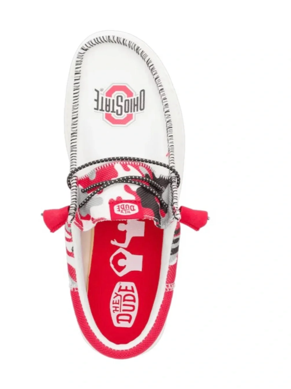Hey Dude Wally Tri The Ohio  State Buckeyes Varsity Red/Black/White Size 11 NEW
